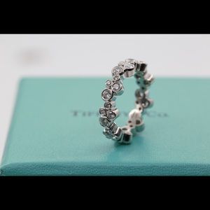 Tiffany&Co. Platinum Bubbles Wedding Diamond Band